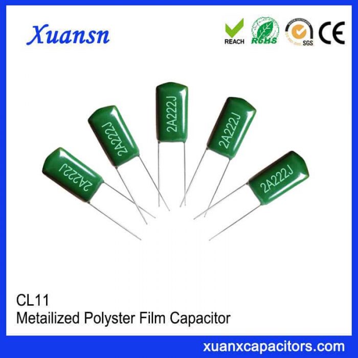 Polyester capacitor CL11 222J100V