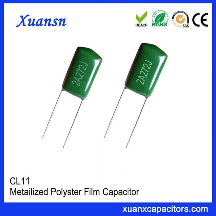 CL11 polyester capacitor 272J100V