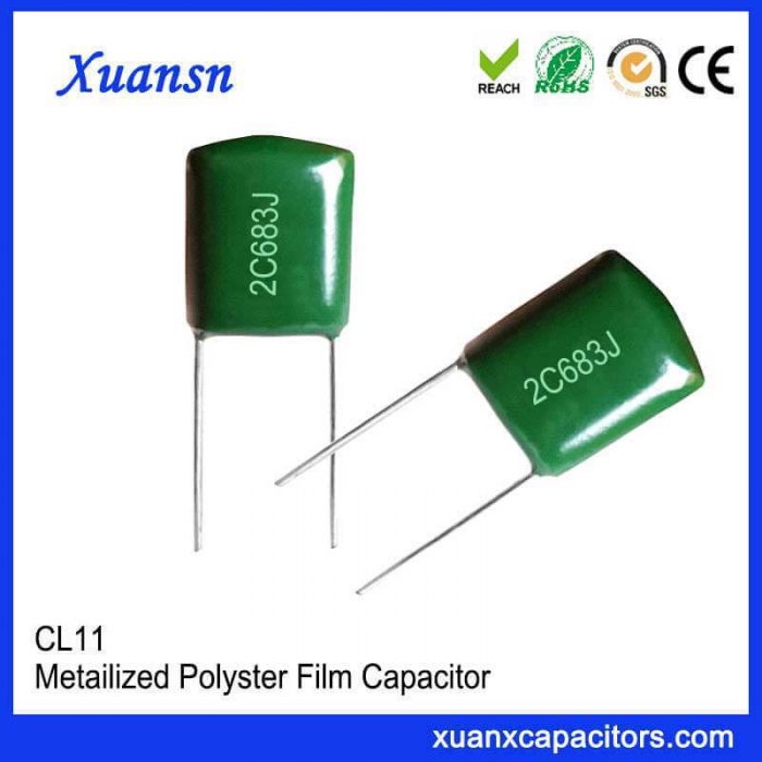 Metal film capacitor CL11 683J160V