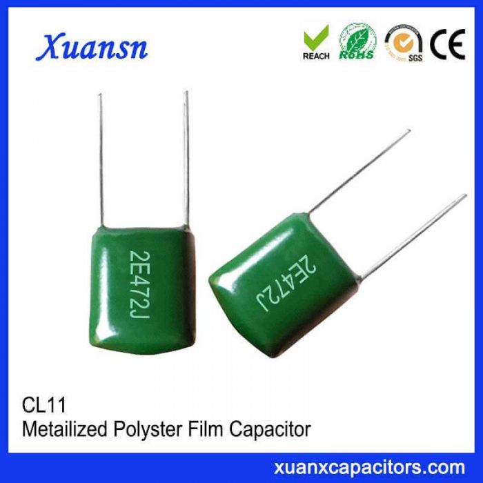 Inductive foil capacitor polyester capacitor 472J250V