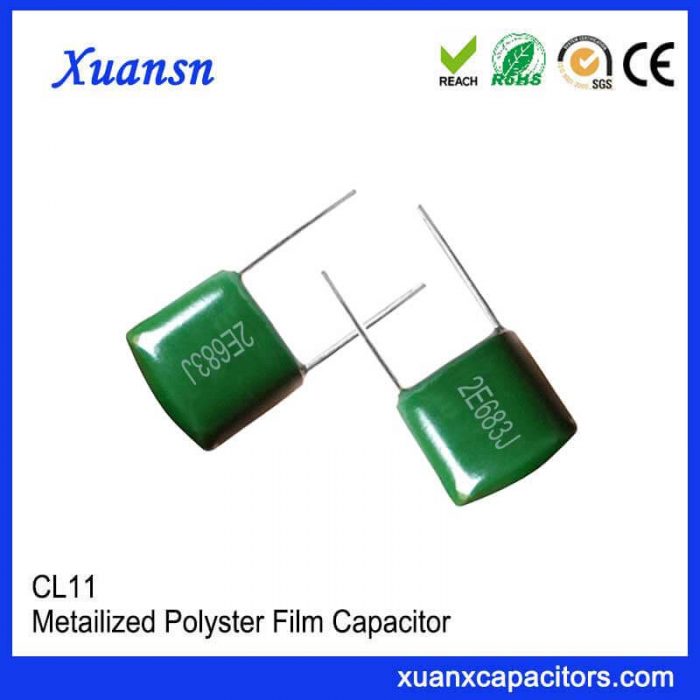 CL11 polyester film capacitor 683J250V
