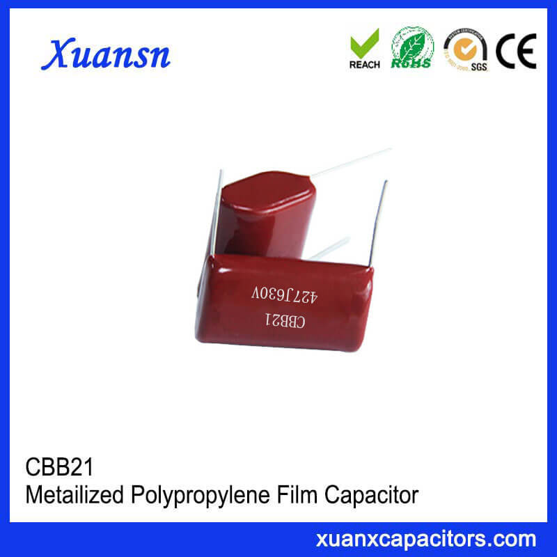 thumbnail image 2 of 10PCS HBC CBB21 0.47uF 630V 474J P22.5 Metallized Film Capacitors 2 of 2