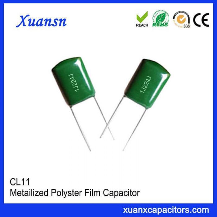 CL11 polyester film capacitor 224J63V