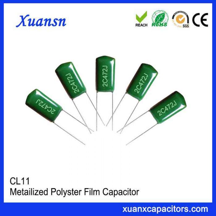 High voltage 472J 160V polyester film capacitor