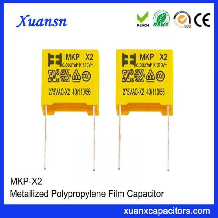 Polypropylene film capacitor X2