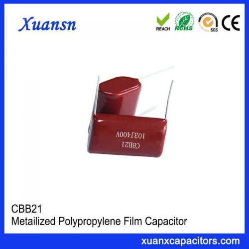 High quality CBB21 film capacitor