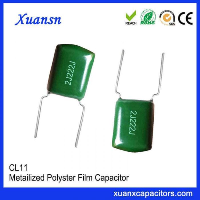 Metallized polyester film capacitor CL11