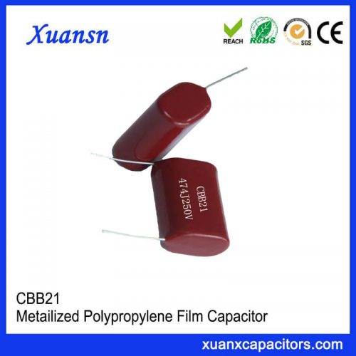 Radial lead CBB21 capacitor