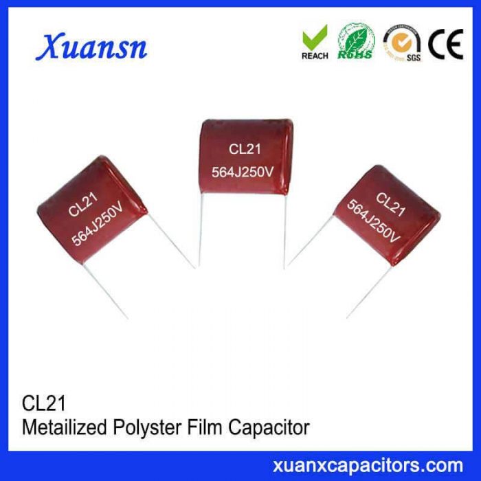 250V metallized polyester film capacitor