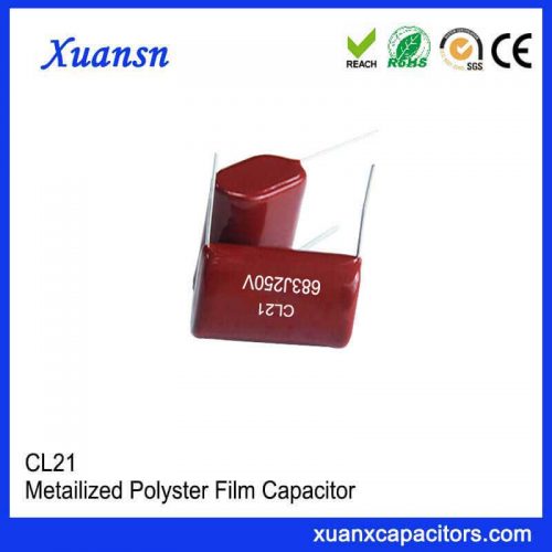 Metal polyester film capacitors for DC blocking