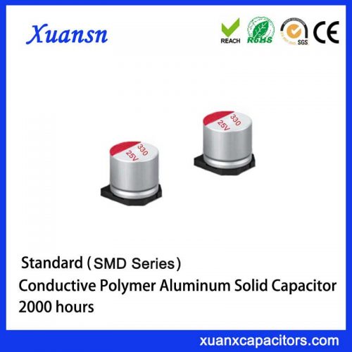 Chip solid aluminum electrolytic capacitor