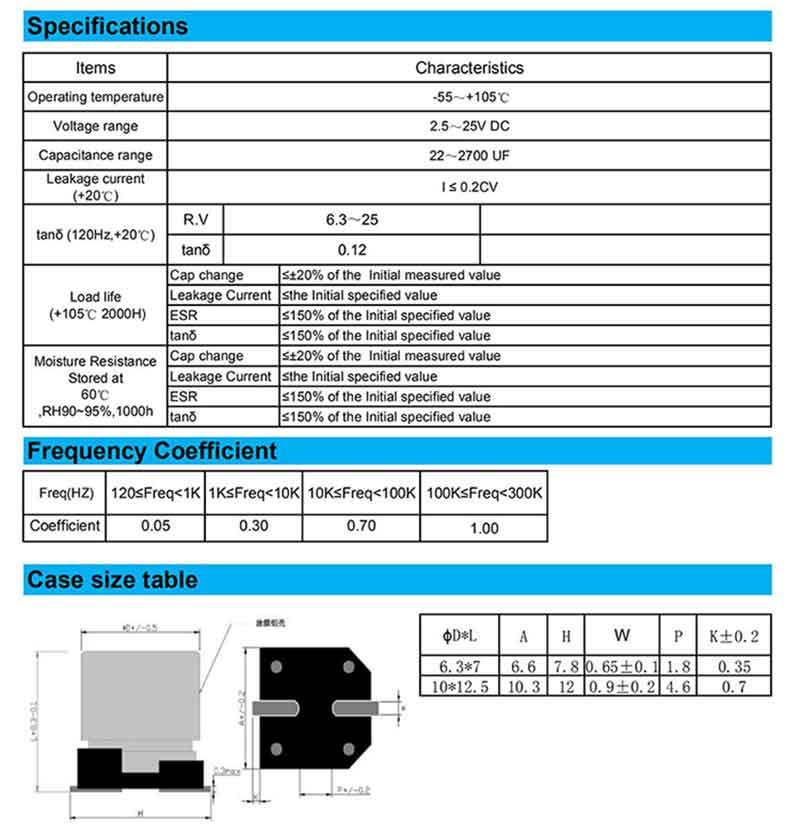 SMD Solid capacitor