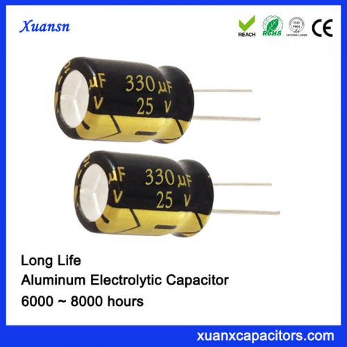 25V 330UF Long Life Electrolytic Capacitor