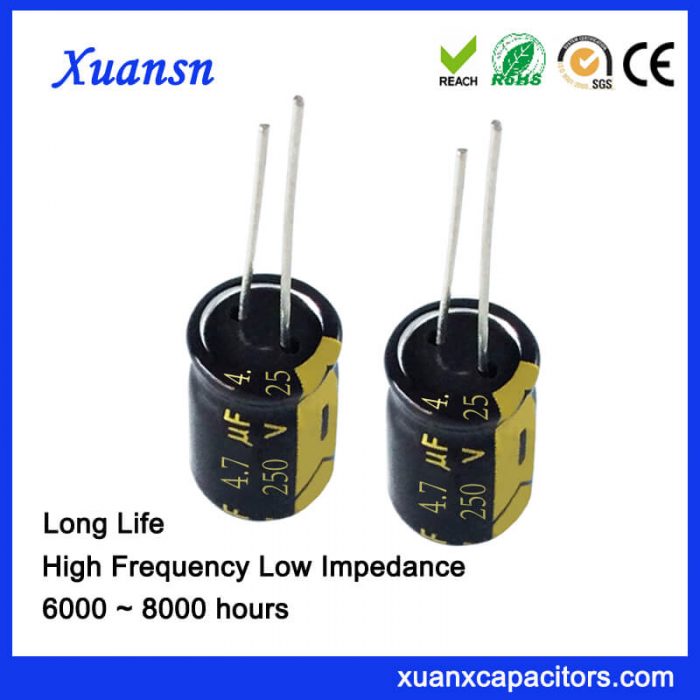 250V 4.7UF Aluminum Electric Capacitor