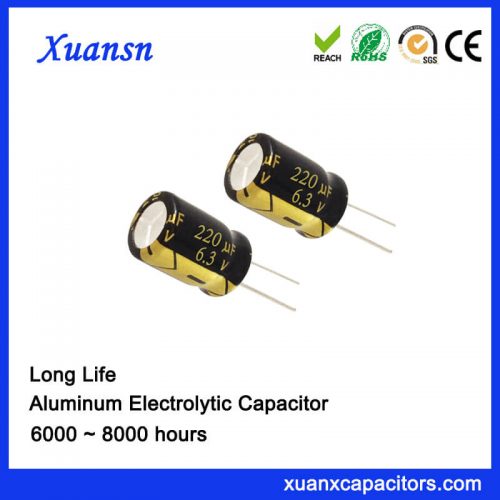 220UF 6.3V Long Life Electric Capacitor