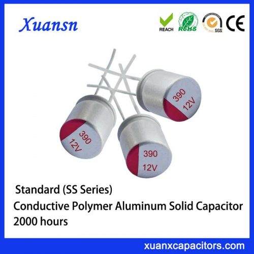 solid aluminum capacitor 390UF12V