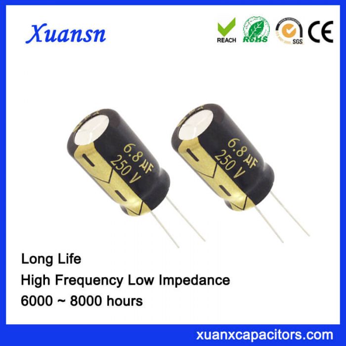 6.8UF 250V Capacitor Electrolytic