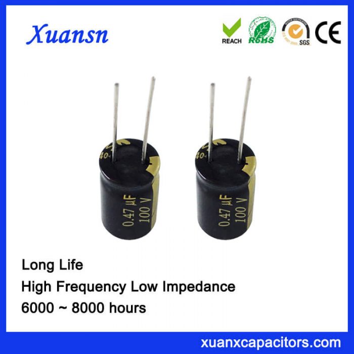 0.47UF 100V Aluminum Electrolytic Capacitor