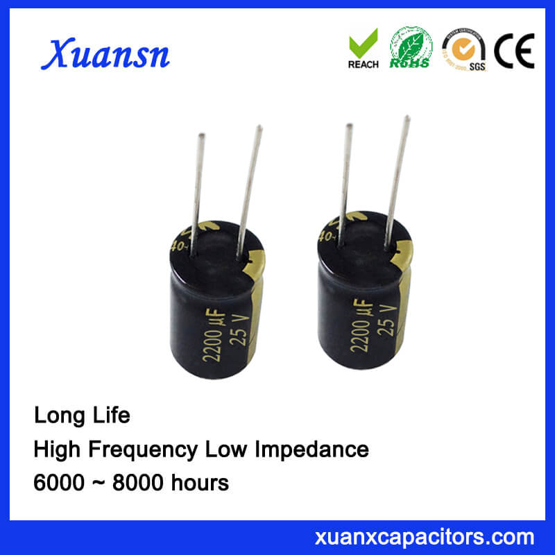 2200UF 25V Electrolytic Capacitor 8000Hours Good product