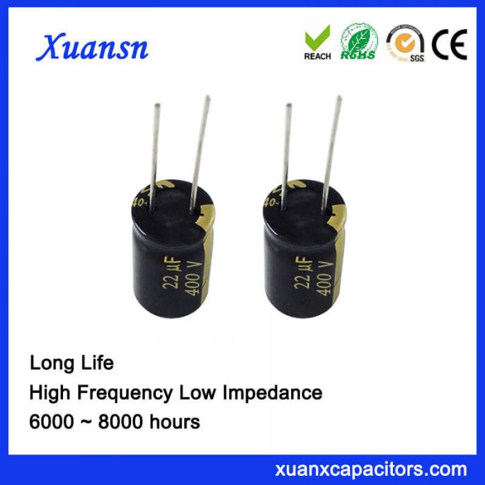 22uf 400v aluminum electeolytic capacitor