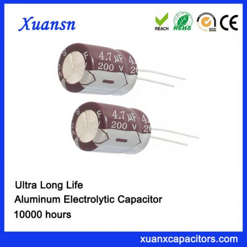 4.7UF 200V 10000hours Electrolytic Capacitor