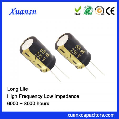 250V 68UF Aluminum Electrolytic Capacitor