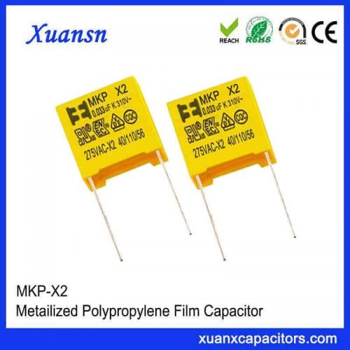 Unique ac 275v 0.033 uf x2 series dip safety capacitors