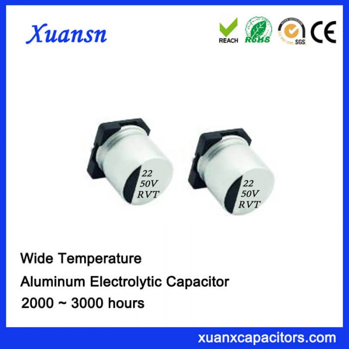 22uf50v smd electrolytic capacitor packages