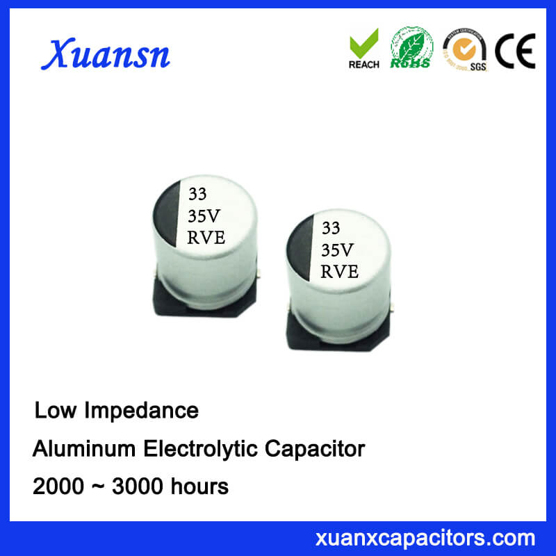 20pcs 33uF 35V Aluminum Electrolytic Capacitors - 5x11mm Radial - 105°C
