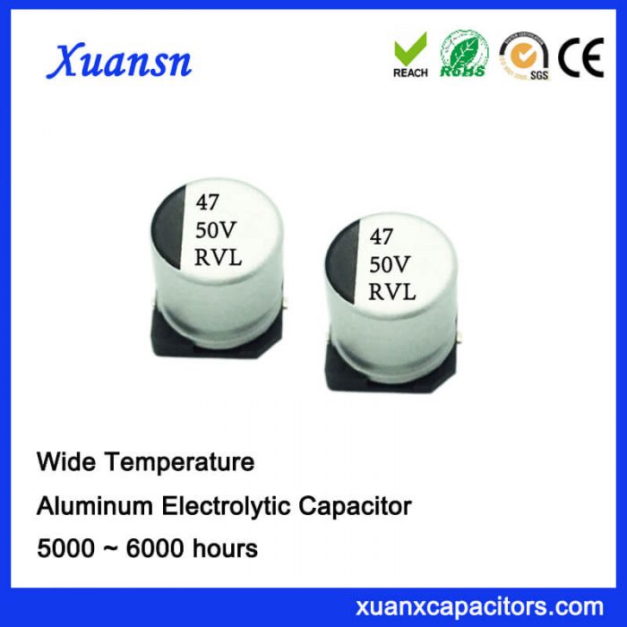 47UF 50V Long Life Chip Aluminum Electrolytic Capacitor