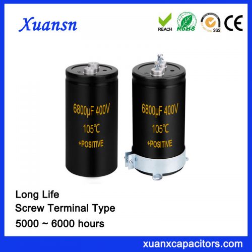 Electronic Capacitor Screw Terminal 6800UF 400V