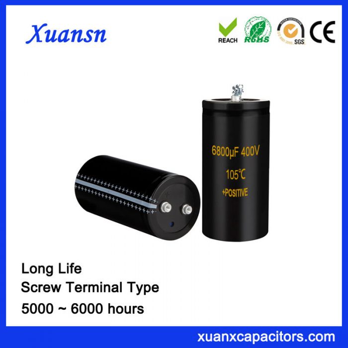 Electronic Capacitor Screw Terminal 6800UF 400V