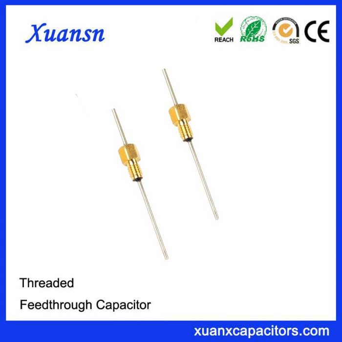 Gold Plated Bushing Style Feed-thru Capacitor