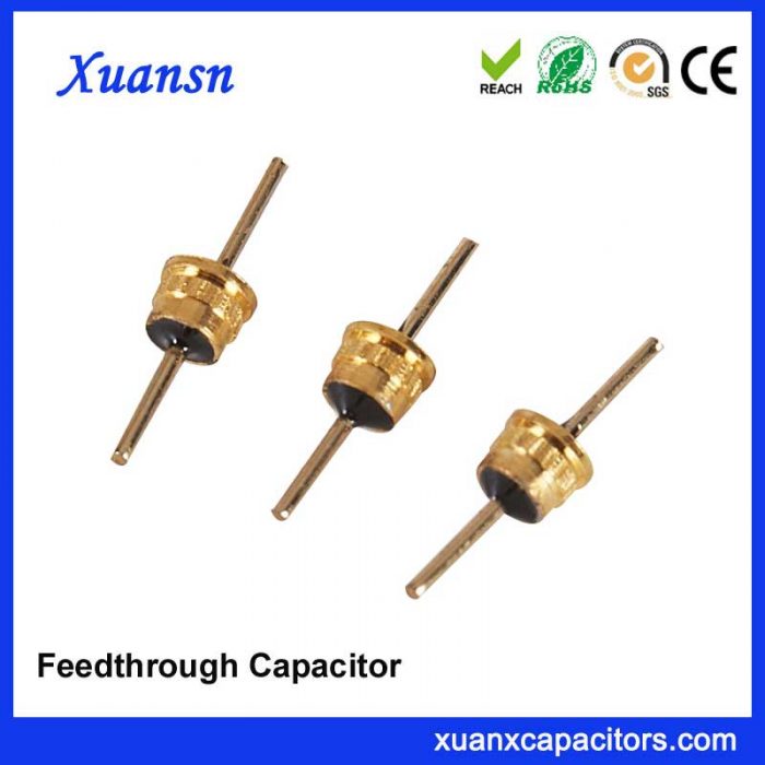 Ceramic feedthrough capacitor