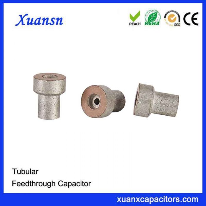 Tubular feedthrough capacitor G1915