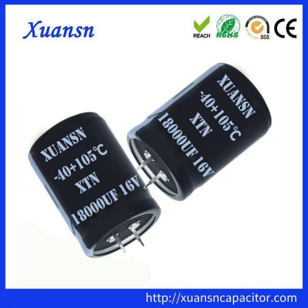 18000uf 16v capacitor snap in terminal electrolytic capacitors Xuansn