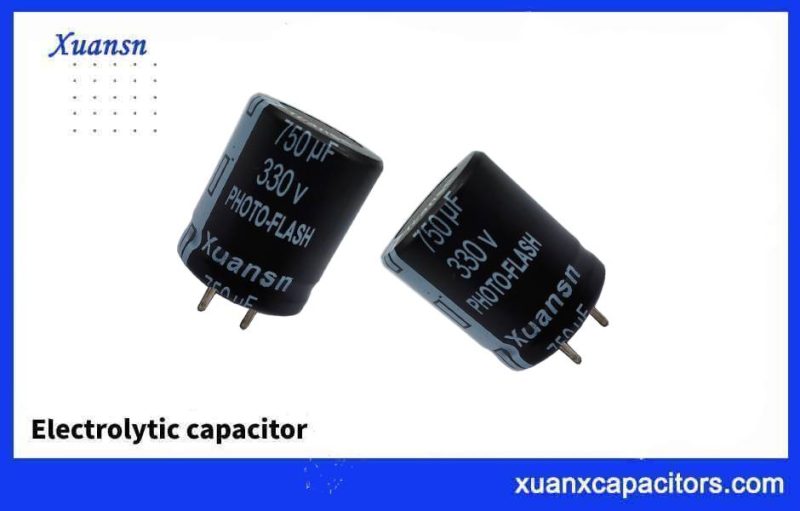 Photoflash capacitor 750uf 330V supplier capacitors XUANSN Xuansn