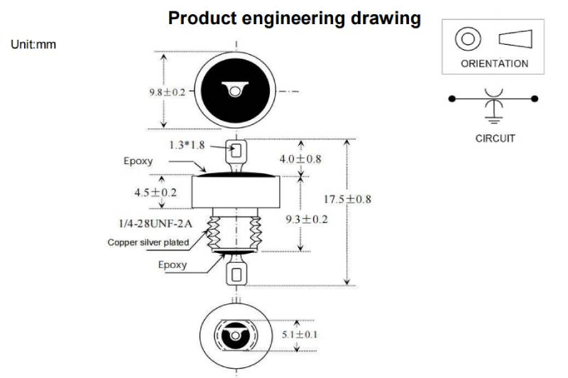 Feed Through Capacitor 0.5uf