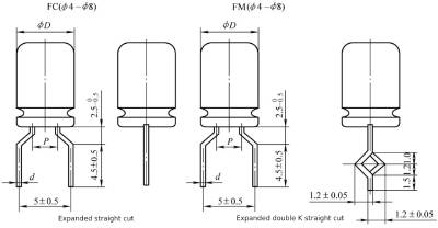 Lead pin electrolytic capacitor