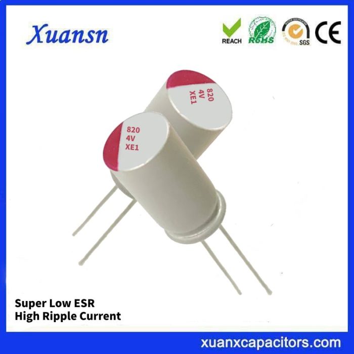 Solid State capacitor 820uf 4v