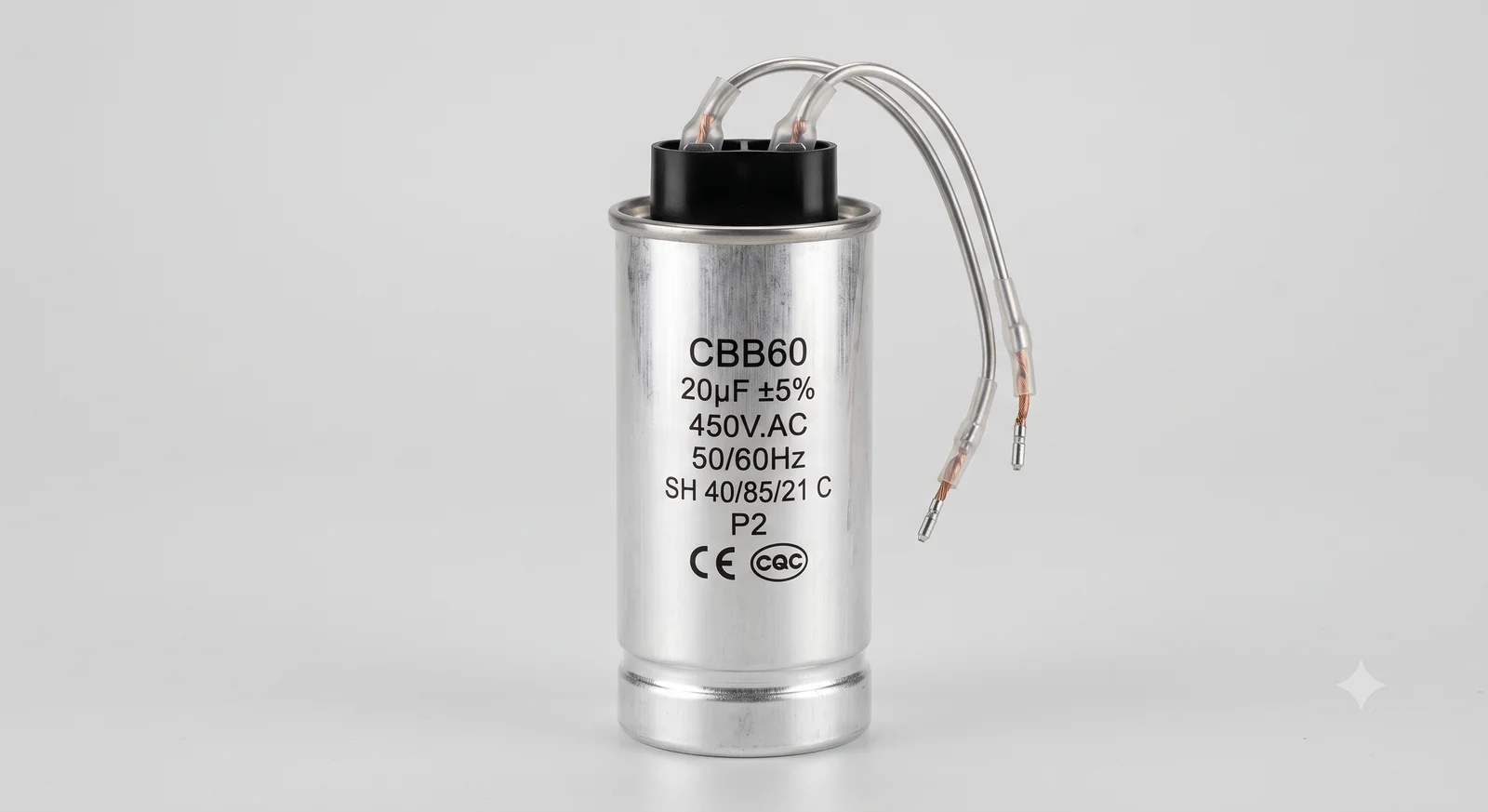 CBB60 cylindrical aluminum shell AC motor run capacitor