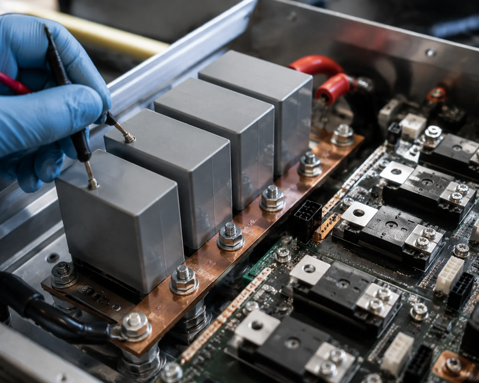 800v sic inverter dc link film capacitor - film capacitors on the DC bus of an 800V SiC inverter